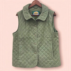 Cabela's Quilted Sage Vest Size L